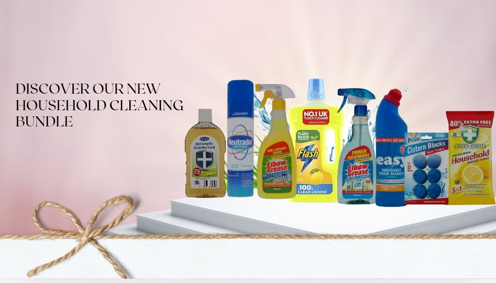 Flash Household Cleaning Bundle - All Purpose Liquid, Multi Purpose Spray, Disinfectant, Household Wipes, Toilet Blocks, Window Spray, Bleach, Air Freshener